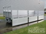 schamelaanhangwagen aanhanger draaikrans zijborden