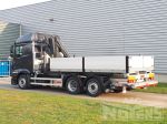 902032 afzetbak met zijborden en laadkraan hardhouten vloerplanken