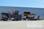 802401 remorque trois essieux porte engins basculante