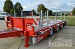 802429 middenas aanhangwagen dieplader met containergeleiding uitneembare stippen chassisverbreders