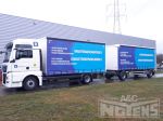 802320 volumecombinatie vrachtwagen en aanhangwagen schuifzeilopbouwen