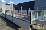 802400 gegalvaniseerde aanhangwagen dieplader met aluminium oprijrampen