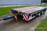 802496 MIDDENAS AANHANGWAGEN VLAKKE PLATEAUWAGEN MET UITSCHUIFBARE TWISTLOCKS